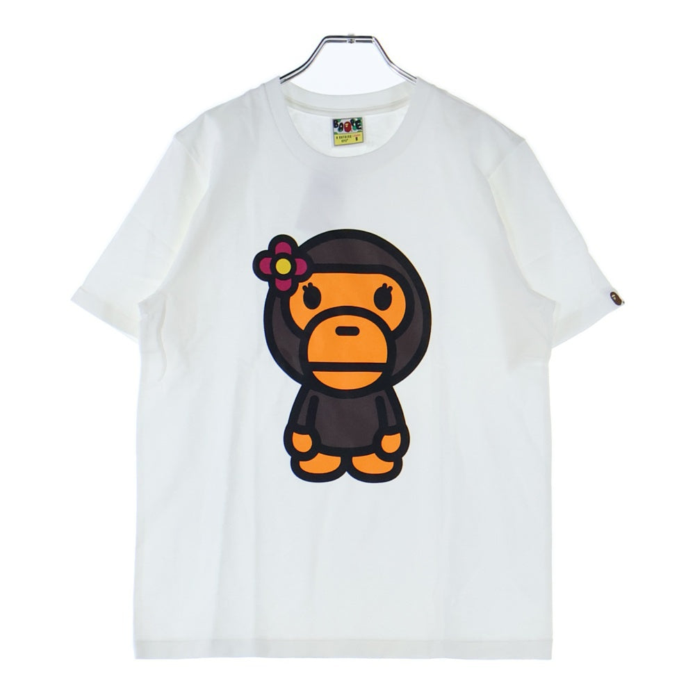 A BATHING APE(アベイシングエイプ) BIG BABY LISA TEE ビッグベイビーリサ フロンプリント クルーネック半袖Tシャツカットソー ホワイト 002TEK802114L