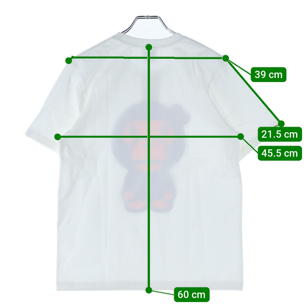 A BATHING APE(アベイシングエイプ) BIG BABY LISA TEE ビッグベイビーリサ フロンプリント クルーネック半袖Tシャツカットソー ホワイト 002TEK802114L