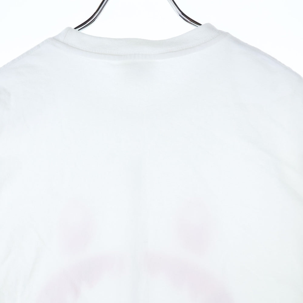 A BATHING APE(アベイシングエイプ) SHARK TEE シャークジップフロントプリントクルーネック半袖Tシャツカットソー ホワイト 001TEI801006M