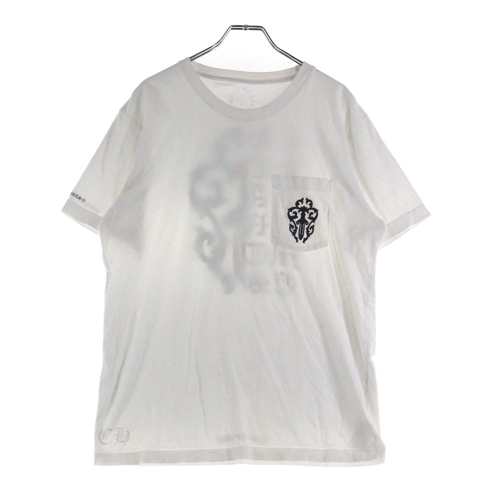CHROME HEARTS(クロムハーツ) スプリットヴァインダガープリント クルーネック半袖Tシャツカットソー ホワイト