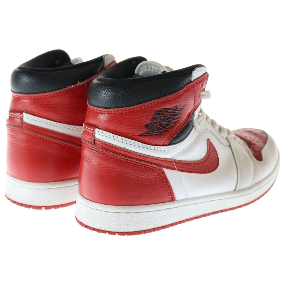 NIKE(ナイキ) AIR JORDAN 1 HIGH OG HERITAGE エアジョーダン 1 ヘリテージ ハイカットスニーカー ホワイト/レッド US8/26cm 555088-161