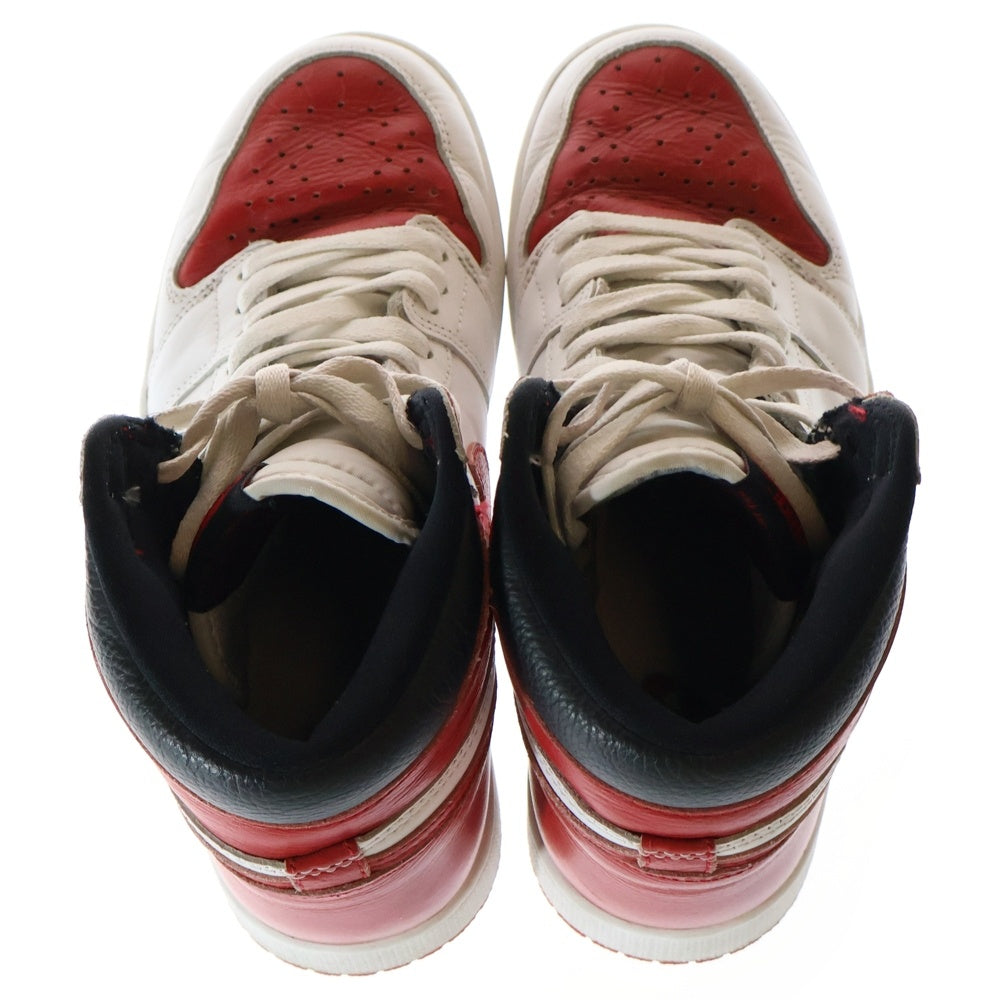 NIKE(ナイキ) AIR JORDAN 1 HIGH OG HERITAGE エアジョーダン 1 ヘリテージ ハイカットスニーカー ホワイト/レッド US8/26cm 555088-161