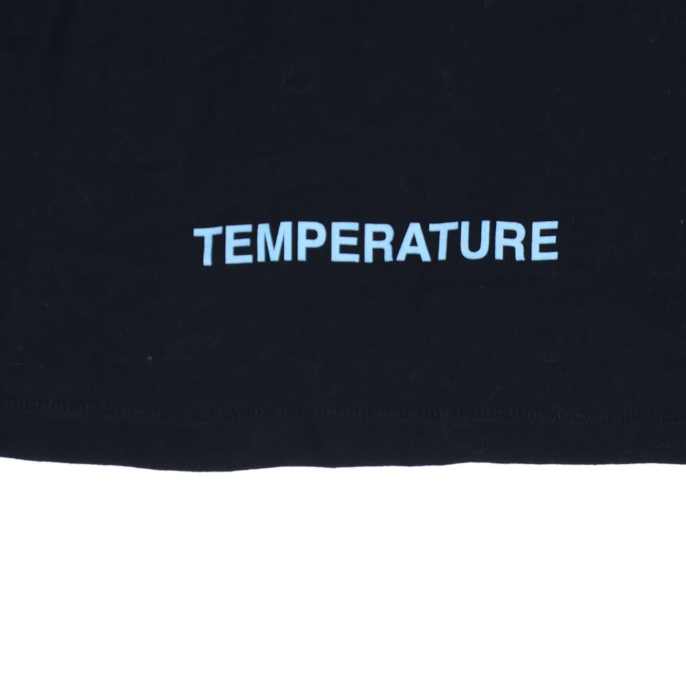 OFF-WHITE(オフホワイト) テープロゴプリント クルーネック長袖Tシャツカットソー ブラック OMAB001S18185006