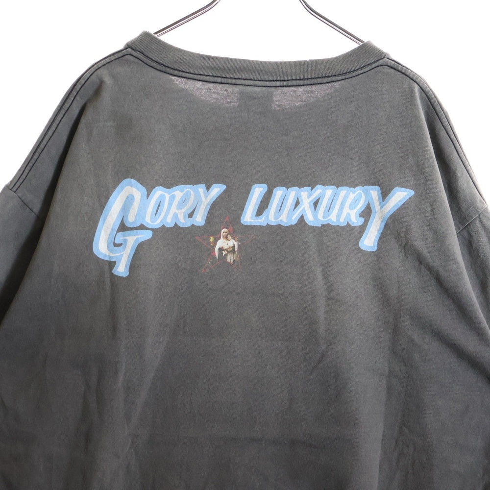 SAINT MICHAEL(セントマイケル) 23SS STR MARIA TEE スター マリア クルーネック 半袖カットソー Tシャツ ブラック SM-S23-0000-007