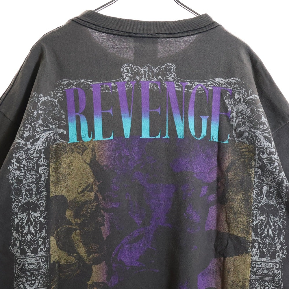 SAINT MICHAEL(セントマイケル) 23SS ×BERBERJIN BJ SS TEE REVENGE ベルベルジン ダメージ加工 クルーネック 半袖カットソー Tシャツ グレー SM-S23-0000-085
