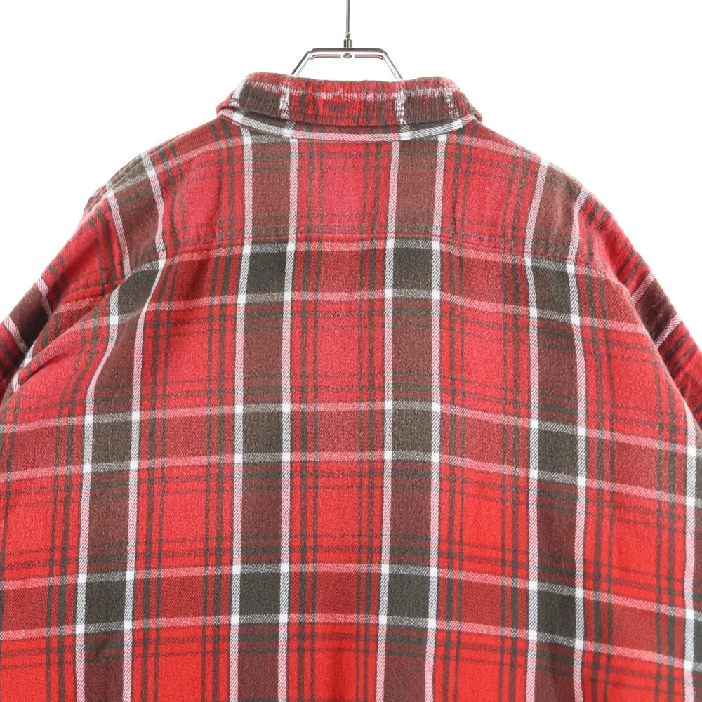 SAINT MICHAEL(セントマイケル) 24AW フランセルチェック 長袖シャツ レッド SM-YS1-0000-025