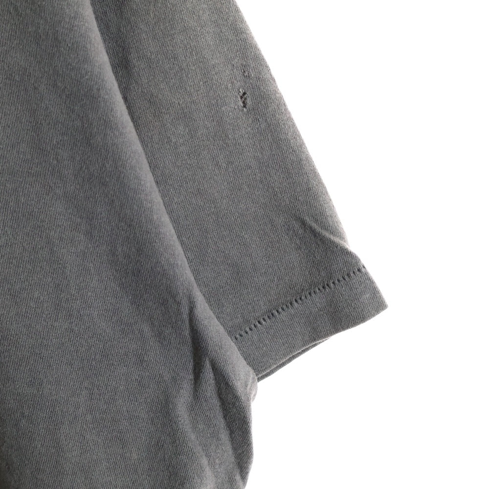 SAINT MICHAEL(セントマイケル) 22SS SAINT ROOM DAMAGED TEE セイント ルーム ダメージド クルーネック 半袖カットソー Tシャツ グレー SM-A22-0000-056