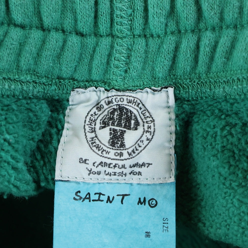 SAINT MICHAEL(セントマイケル) 22SS LOGO SWEATSHORTS ロゴ スウェットショーツ グリーン LOGO SWEATSHORTS