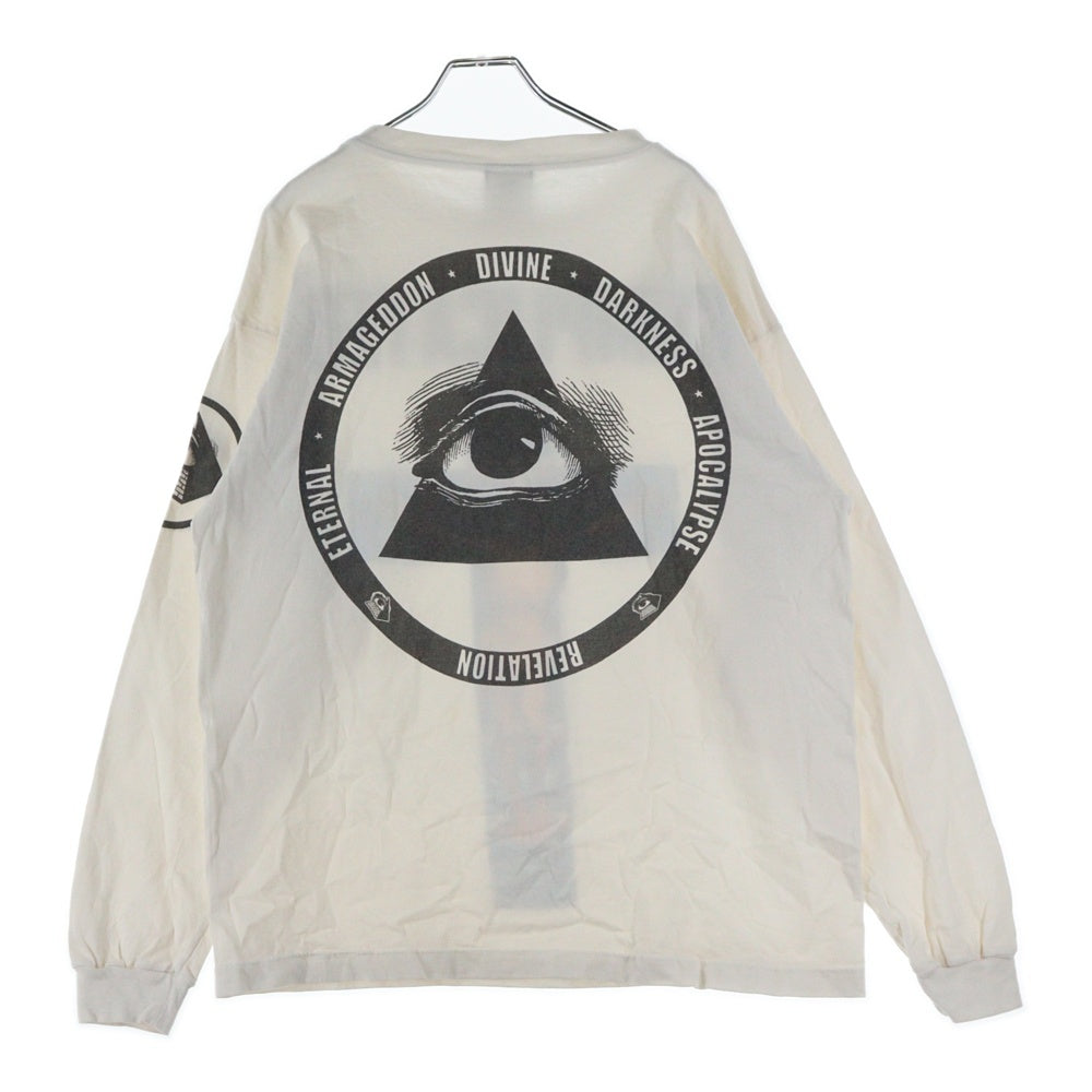 SAINT MICHAEL(セントマイケル) 23AW×河村康輔 COMPLICATED PRINT S/S TEE フロントプリント 長袖カットソー Tシャツ ホワイト SM-A23-0000-C19