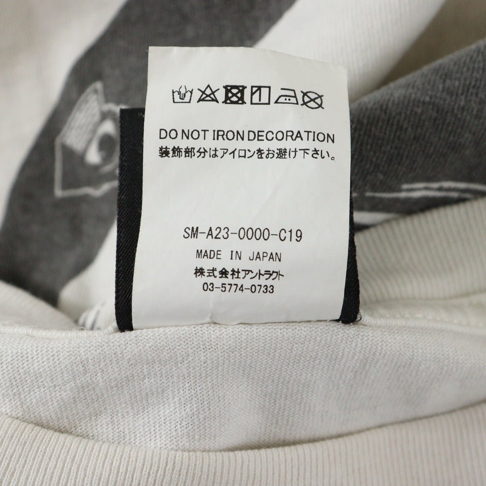 SAINT MICHAEL(セントマイケル) 23AW×河村康輔 COMPLICATED PRINT S/S TEE フロントプリント 長袖カットソー Tシャツ ホワイト SM-A23-0000-C19