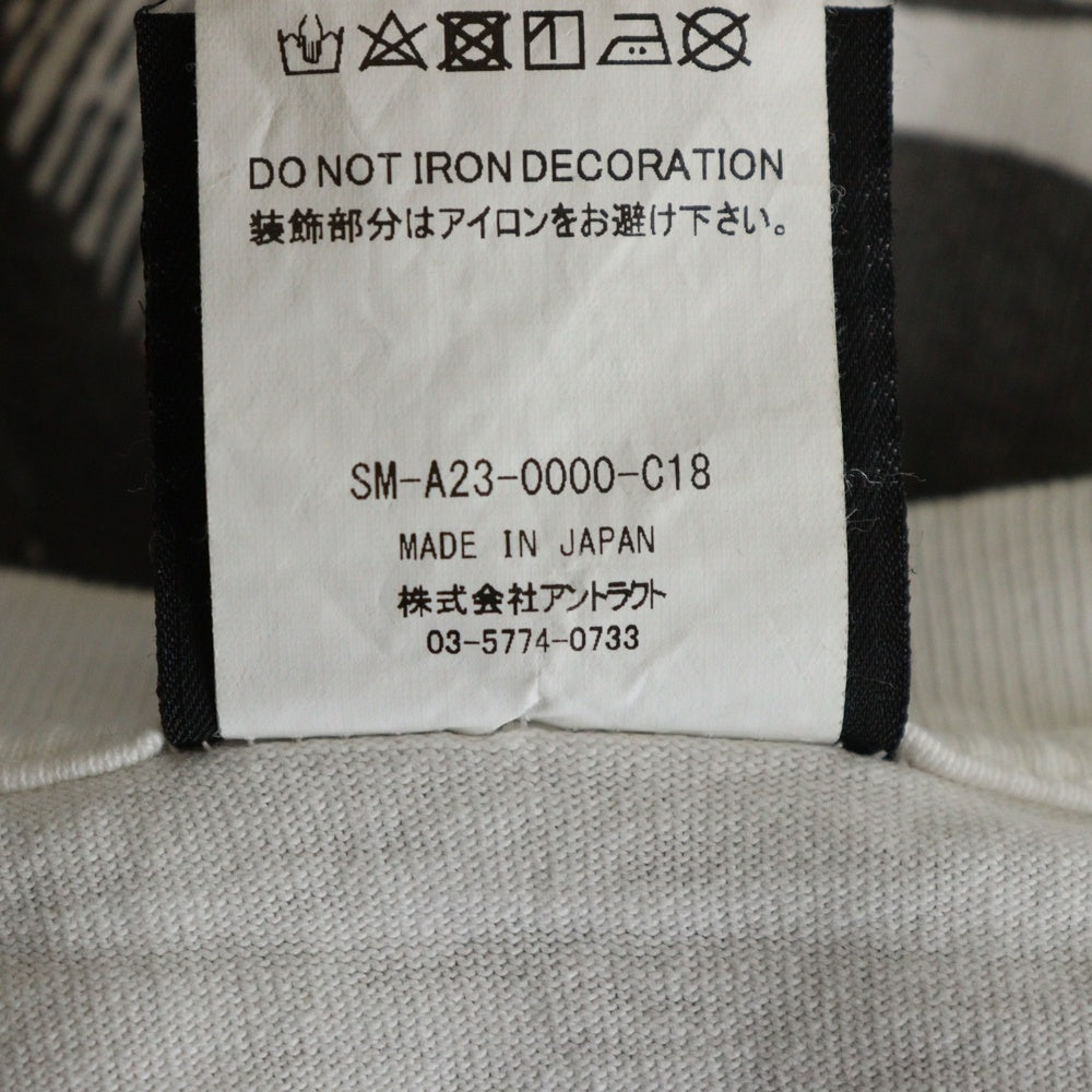 SAINT MICHAEL(セントマイケル) 23AW×河村康輔 COMPLICATED PRINT S/S TEE フロントプリント 半袖Tシャツ カットソー ホワイト SM-A23-0000-C18