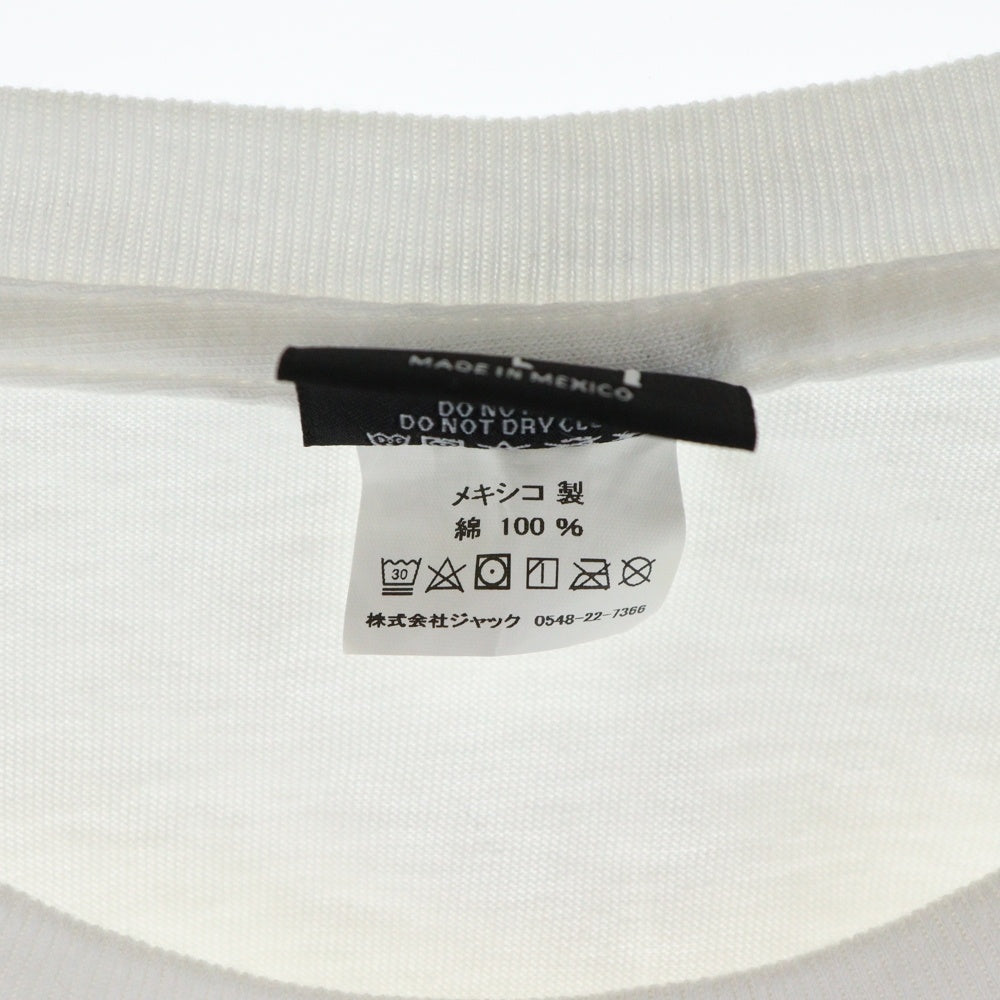 STUSSY(ステューシー) DOT COLLEGE PIG.DYED L/S TEE ドット カレッジ ピグメント クルーネック 長袖カットソー Tシャツ ホワイト