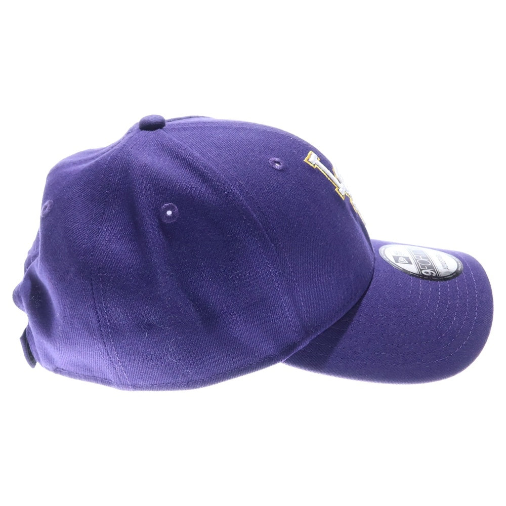NEW ERA(ニューエラ) 9FORTY LSU Tigers ロゴ刺繍ベルクロ付きベースボールキャップ パープル