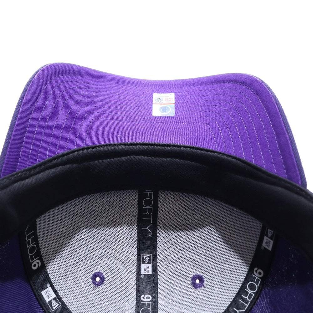 NEW ERA(ニューエラ) 9FORTY LSU Tigers ロゴ刺繍ベルクロ付きベースボールキャップ パープル