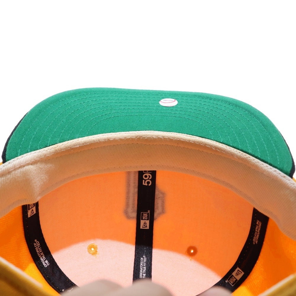 NEW ERA(ニューエラ) 59FIFTY Pittsburgh Pirates ピッツバーグ・パイレーツロゴ刺繍 ベースボールキャップ イエロー/ブラック