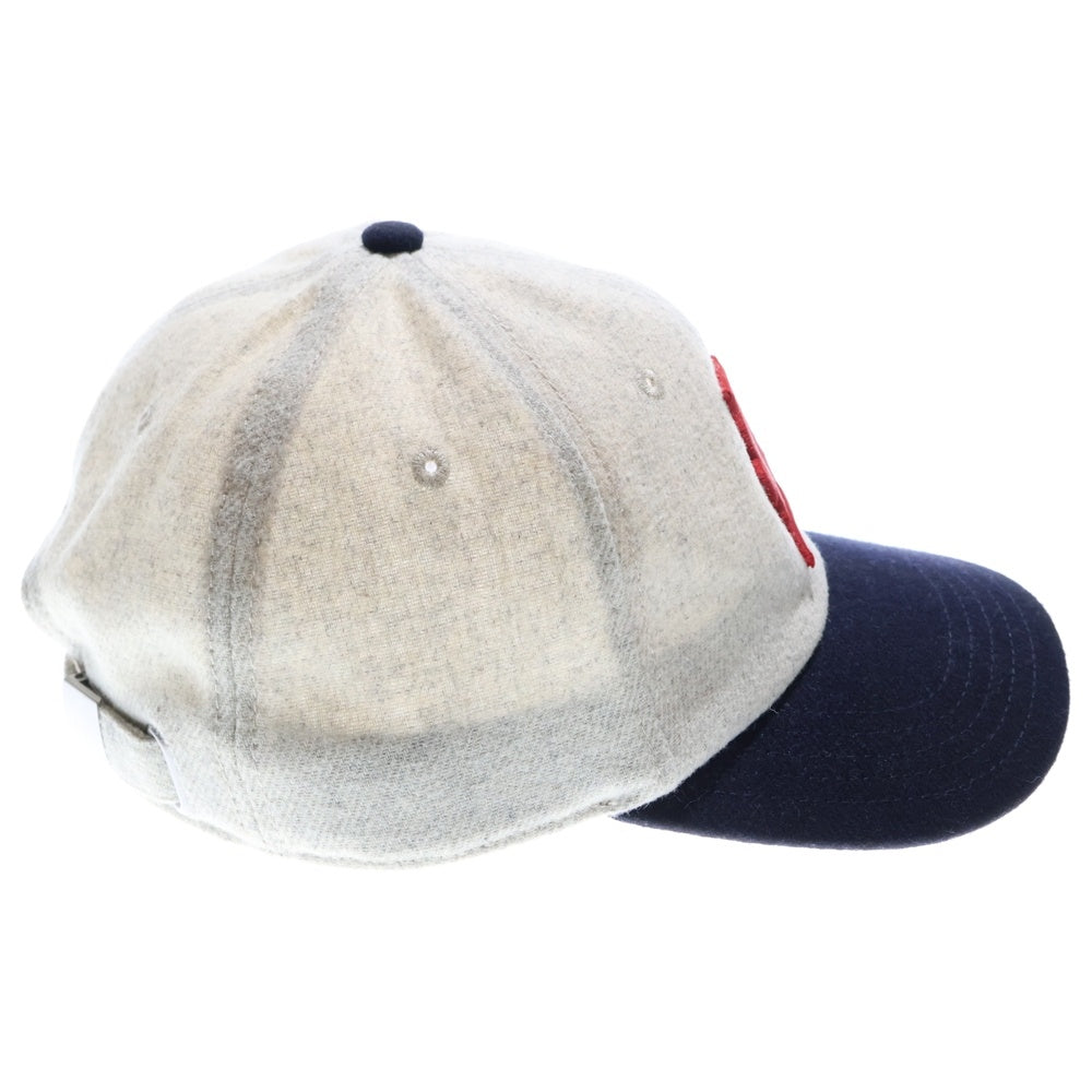 NO BRAND(ノーブランド) AMERICAN NEEDLE Detroit Wolverines デトロイト・ウルバリンズ ロゴ刺繍ベースボールキャップ グレー