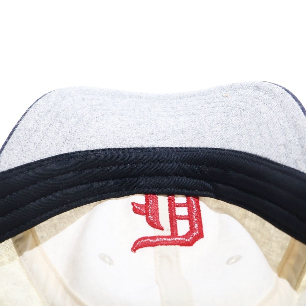 NO BRAND(ノーブランド) AMERICAN NEEDLE Detroit Wolverines デトロイト・ウルバリンズ ロゴ刺繍ベースボールキャップ グレー