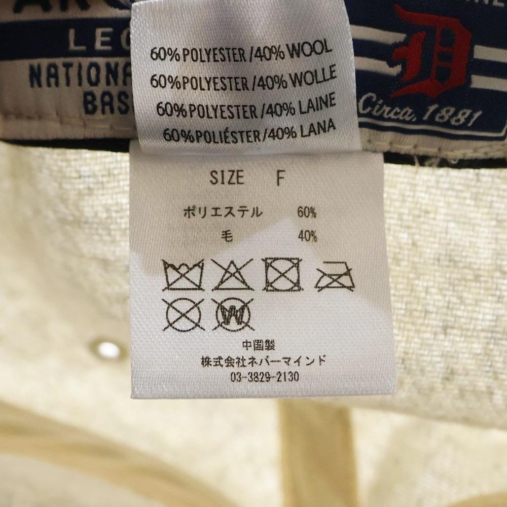 NO BRAND(ノーブランド) AMERICAN NEEDLE Detroit Wolverines デトロイト・ウルバリンズ ロゴ刺繍ベースボールキャップ グレー