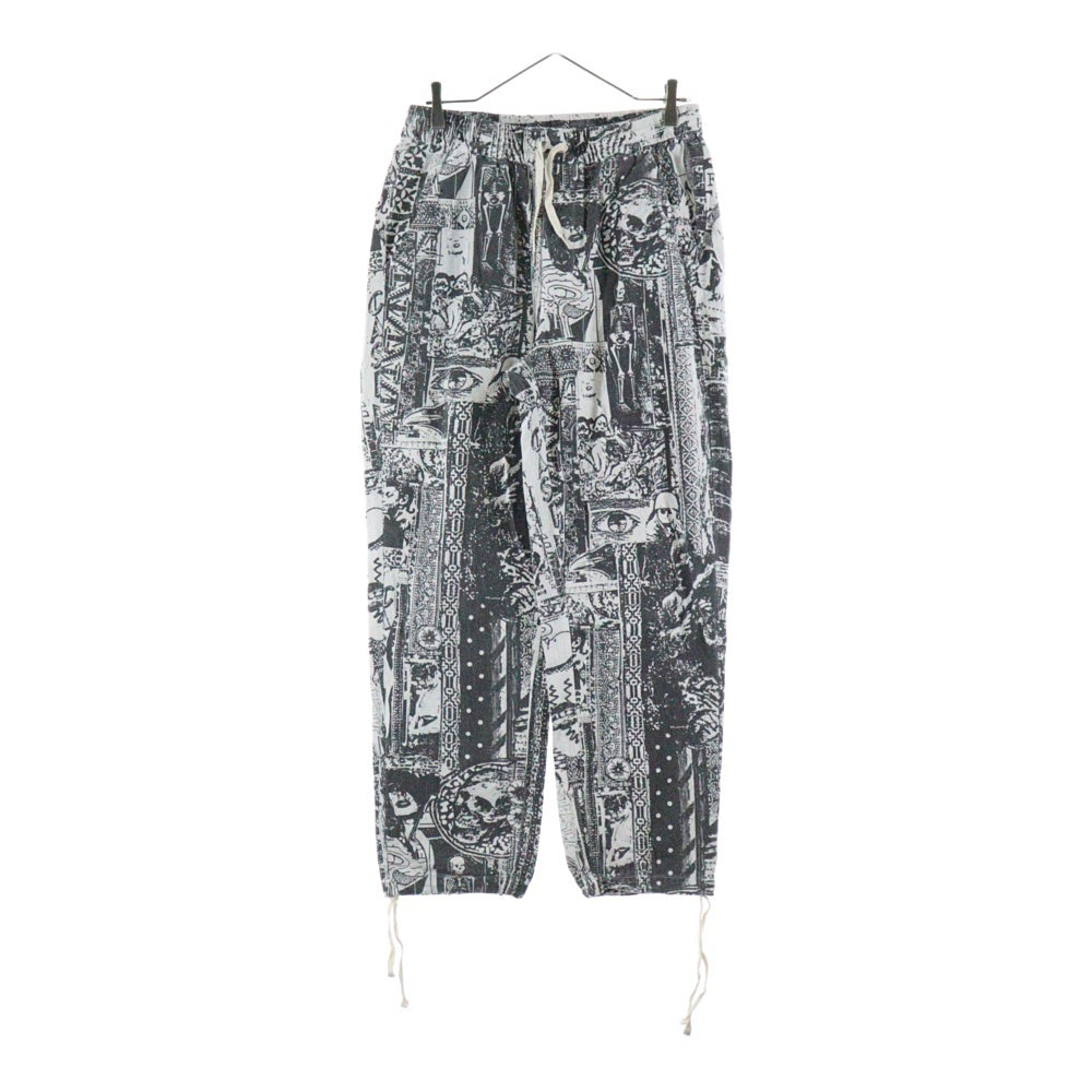 FUCKING AWESOME(ファッキンオーサム) 総柄コットンパンツ ブラック/ホワイト