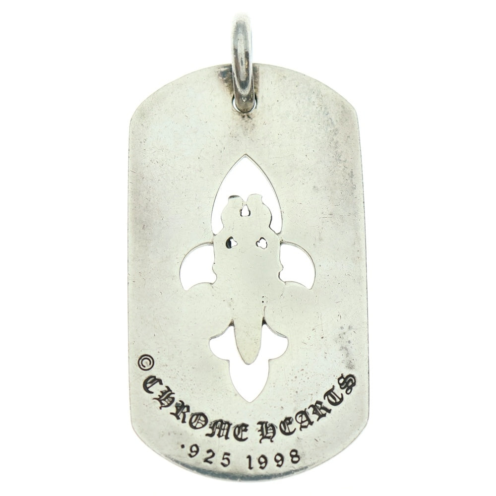 CHROME HEARTS(クロムハーツ) D/TAG LRG BS FLUER DAGGER/カットアウトフレア ダガー ドッグタグ ラージ シルバーネックレストップ