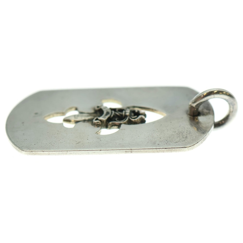 CHROME HEARTS(クロムハーツ) D/TAG LRG BS FLUER DAGGER/カットアウトフレア ダガー ドッグタグ ラージ シルバーネックレストップ