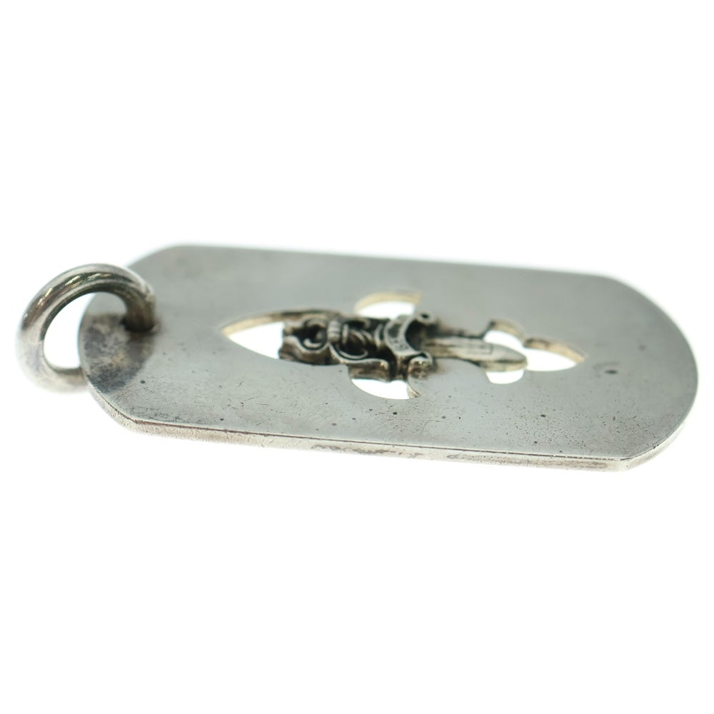 CHROME HEARTS(クロムハーツ) D/TAG LRG BS FLUER DAGGER/カットアウトフレア ダガー ドッグタグ ラージ シルバーネックレストップ