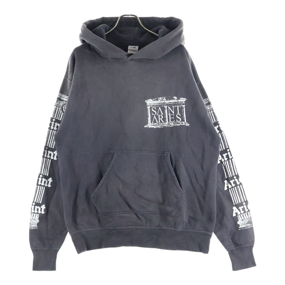 SAINT MICHAEL(セントマイケル) 23AW ×ARIES ARS HOODIE ST ARIES アリーズ プルオーバースウェットパーカー フーディー グレー SM-A23-0000-C03