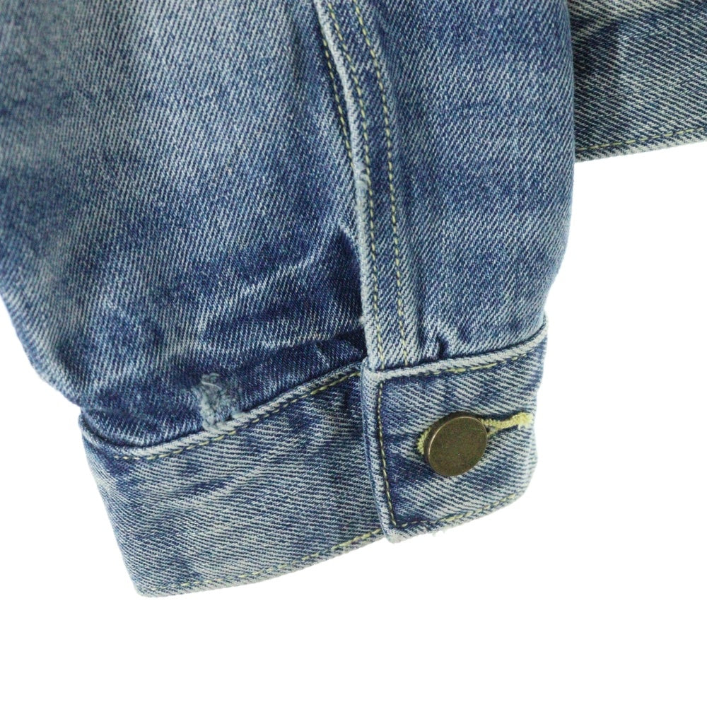 ESSENTIALS FEAR OF GOD(エッセンシャル フィアオブゴッド) ラバーロゴパッチ デニムジャケット インディゴ