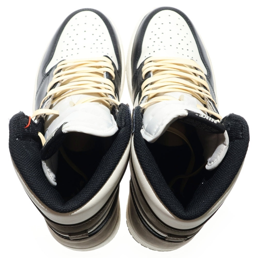 NIKE(ナイキ) AirJordan1 High OG Sail Dark Mocha Black エアジョーダン1 セイル ハイカットスニーカー ブラウン US9/27cm 555088-105