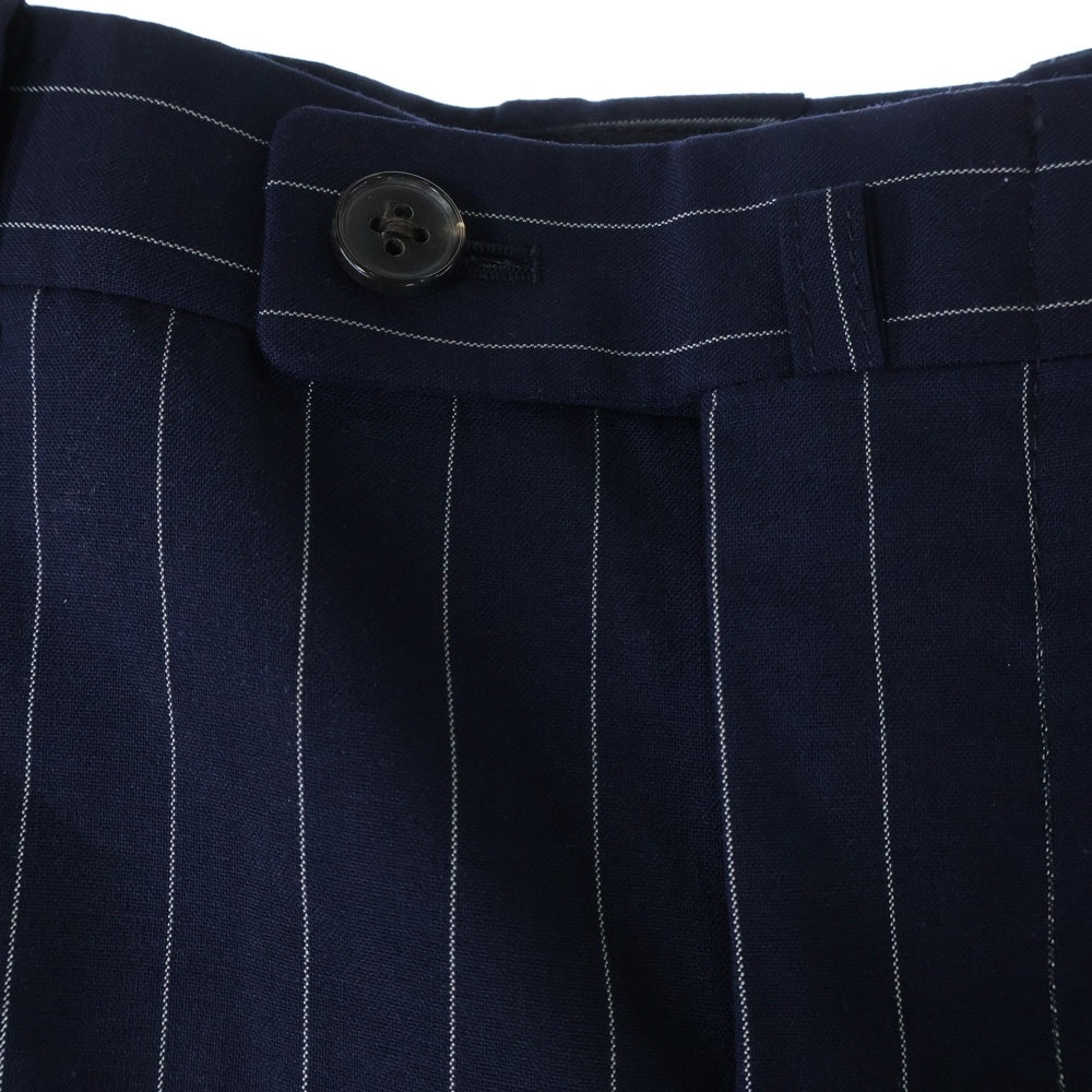 NO BRAND(ノーブランド) FRATELLI TALLIA DI DELFINO フラッテリタリアディデルフィノ 3ピース ストライプテーラードダブルジャケット ネイビー