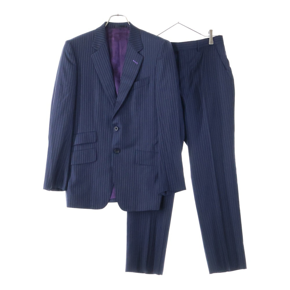 Paul Smith(ポールスミス) ×LORO PIANA ×ロロピアーナ ストライプテーラードスーツセットアップ パープル PL-ST-53875