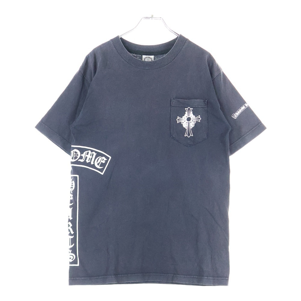 CHROME HEARTS(クロムハーツ) OLD CH CROSS オールド CHクロスプリント クルーネック半袖Tシャツカットソー ブラック