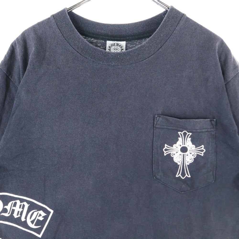 CHROME HEARTS(クロムハーツ) OLD CH CROSS オールド CHクロスプリント クルーネック半袖Tシャツカットソー ブラック