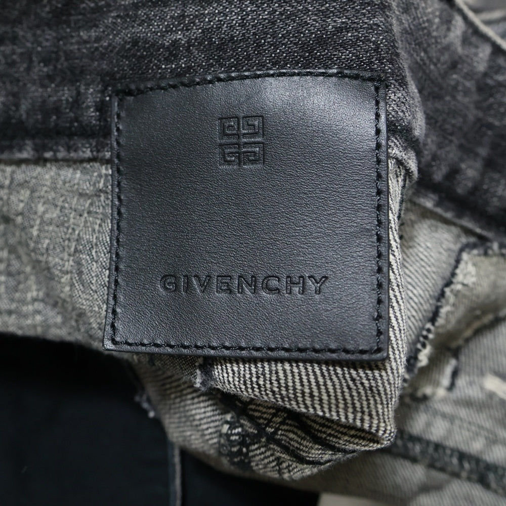 GIVENCHY(ジバンシィ) VINTAGE DISTRESS MOLESKIN JEANS デストロイ加工モールスキンデニムパンツ ブラック BM50VH5Y1B