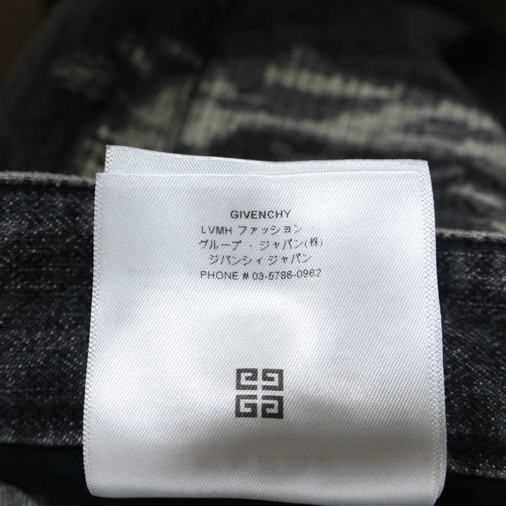 GIVENCHY(ジバンシィ) VINTAGE DISTRESS MOLESKIN JEANS デストロイ加工モールスキンデニムパンツ ブラック BM50VH5Y1B