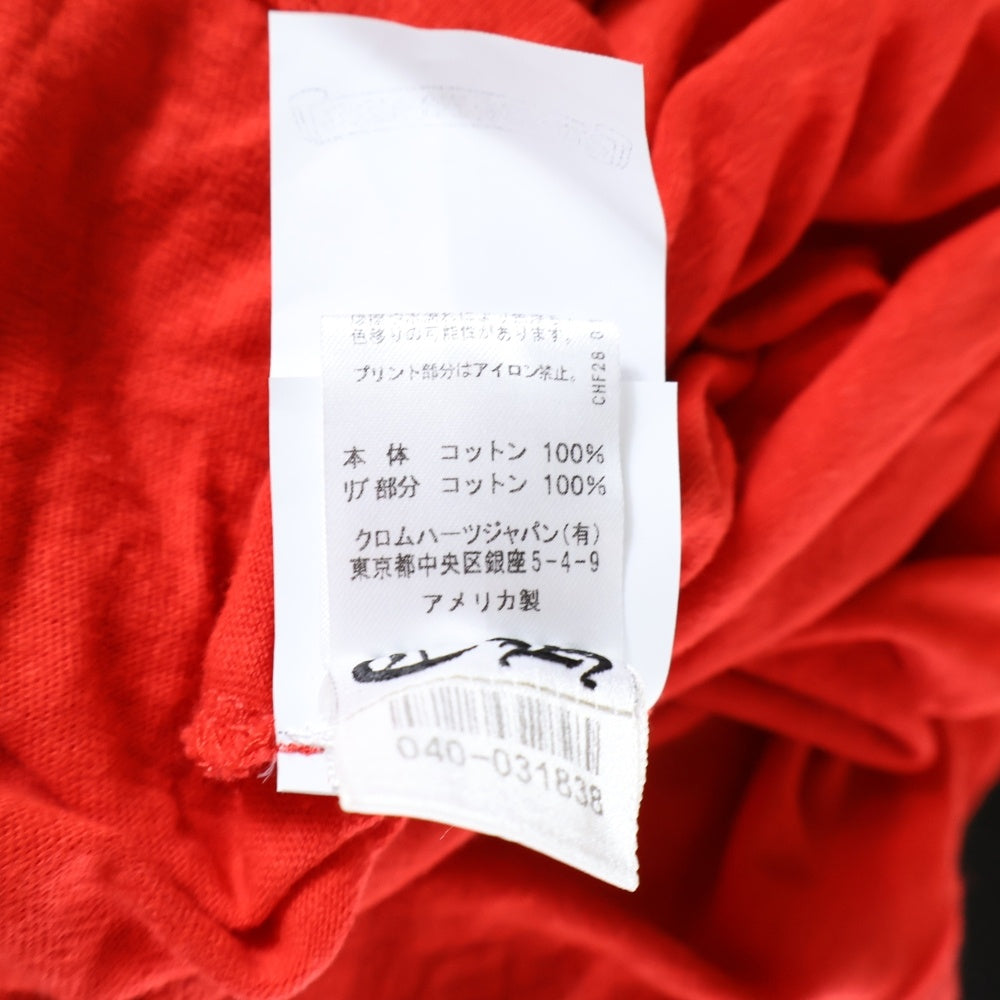 CHROME HEARTS(クロムハーツ) Roller Skates 33 Horseshoe Long Sleeve L/S Tee ホースシュープリントクルーネック長袖Tシャツカットソー レディース レッド