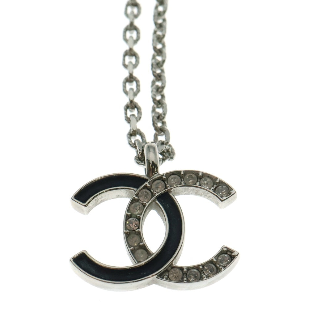 CHANEL(シャネル) ココマーク ラインストーン チェーンネックレス シルバー ABF793 B20581