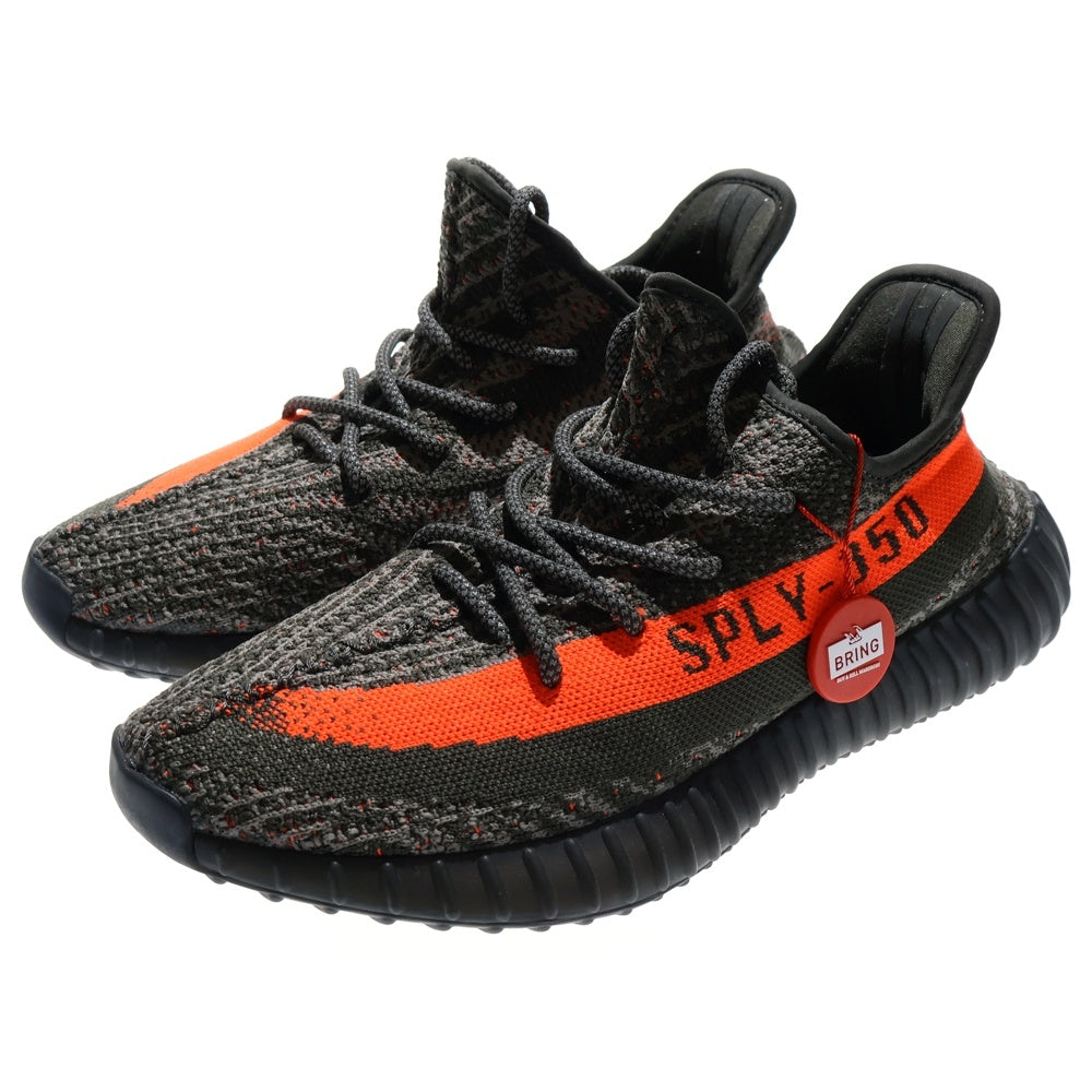 adidas(アディダス) YEEZY BOOST 350 V2 Carbon Beluga イージーブースト カーボンベルーガ ローカットスニーカー グレー/オレンジ US9/27cm HQ7045