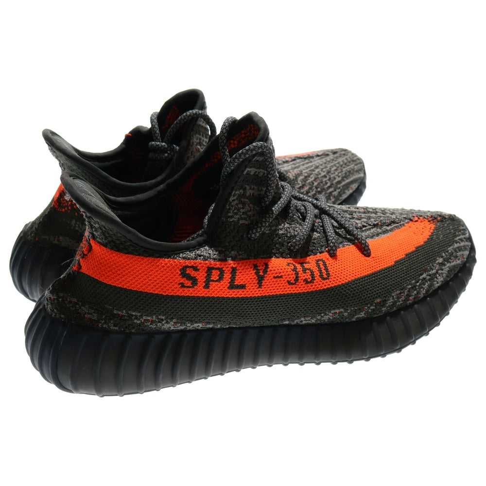 adidas(アディダス) YEEZY BOOST 350 V2 Carbon Beluga イージーブースト カーボンベルーガ ローカットスニーカー グレー/オレンジ US9/27cm HQ7045