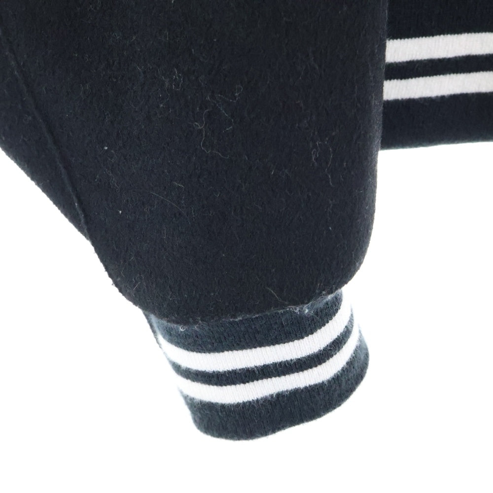 NIKE(ナイキ) 胸ロゴ刺繍 ウール混バーシティージャケット ブラック HQ3277-010