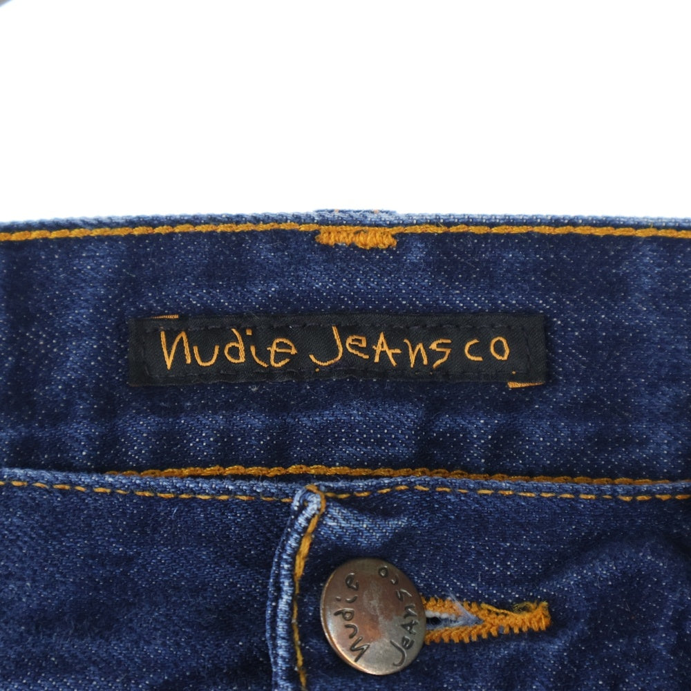 nudie jeans(ヌーディージーンズ) ロゴパッチ デニムパンツ インディゴ