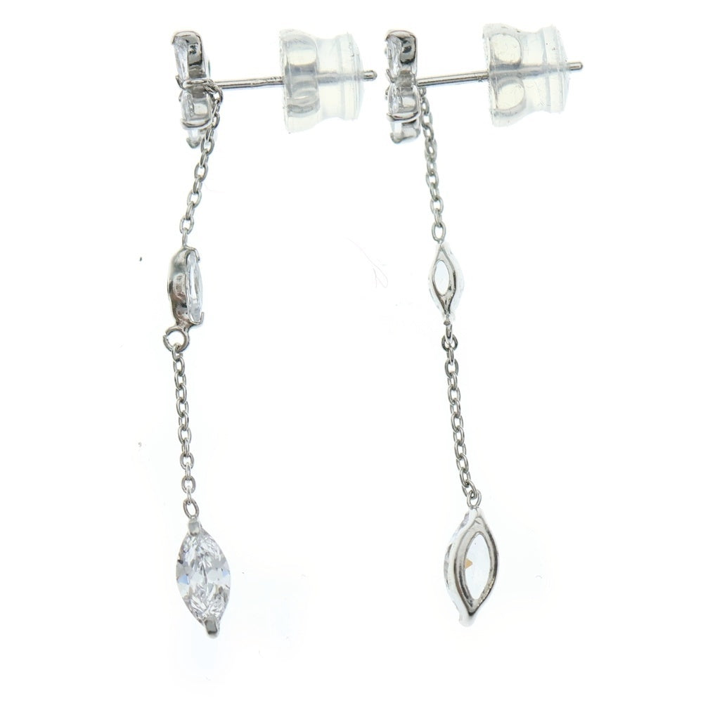 NO BRAND(ノーブランド) DICHA K10WG フラワーデザイン ピアス シルバー