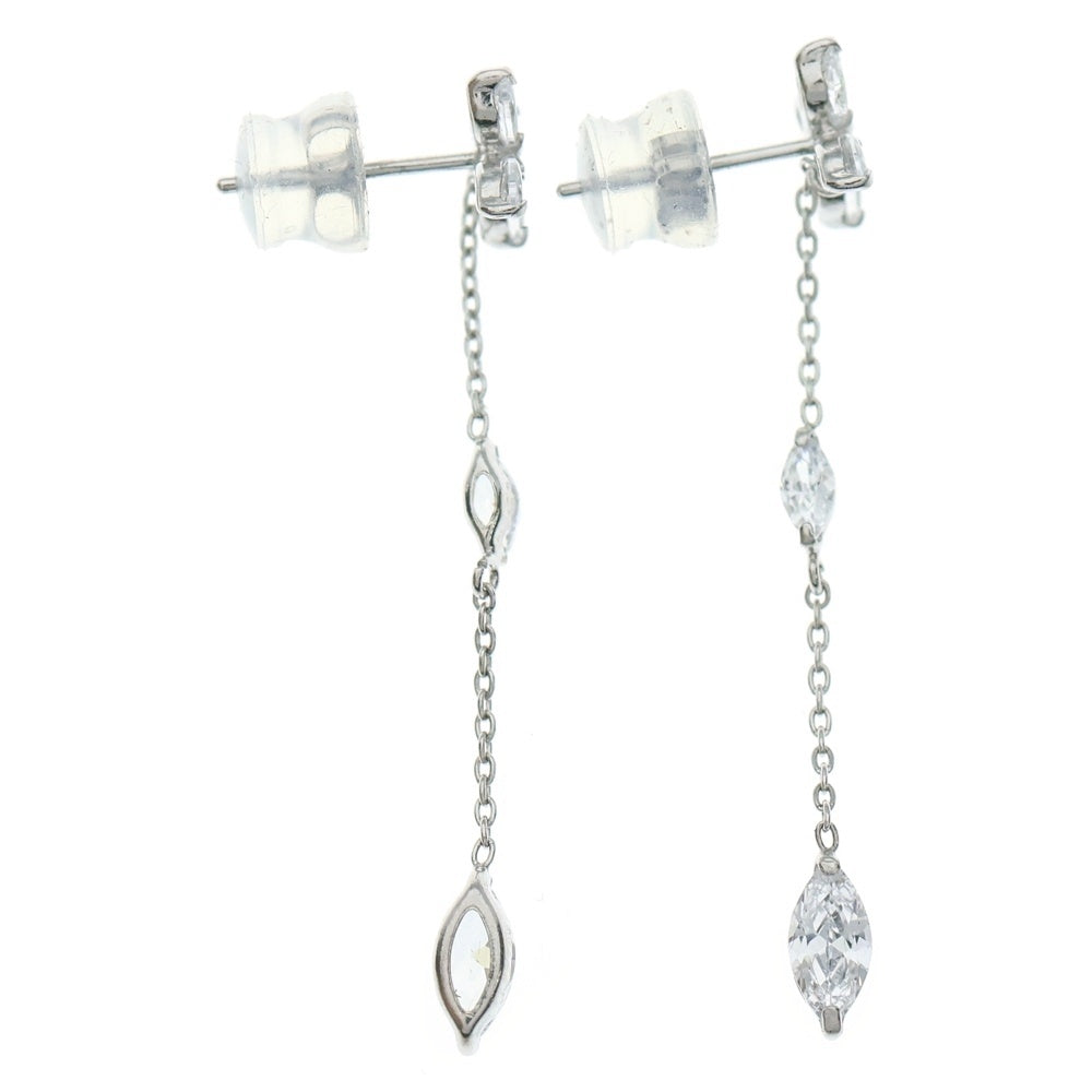 NO BRAND(ノーブランド) DICHA K10WG フラワーデザイン ピアス シルバー