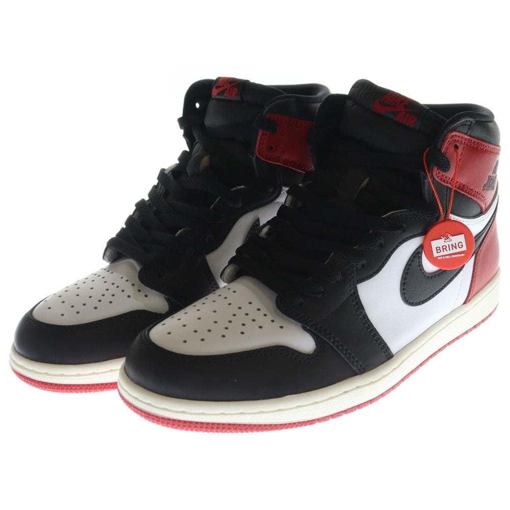 NIKE(ナイキ) Air Jordan 1 Retro High OG Black Toe Reimagined エアジョーダン1 レトロ OG ブラックトゥリイマジンド ハイカットスニーカー レッド US8.5/26.5cm DZ5485-106