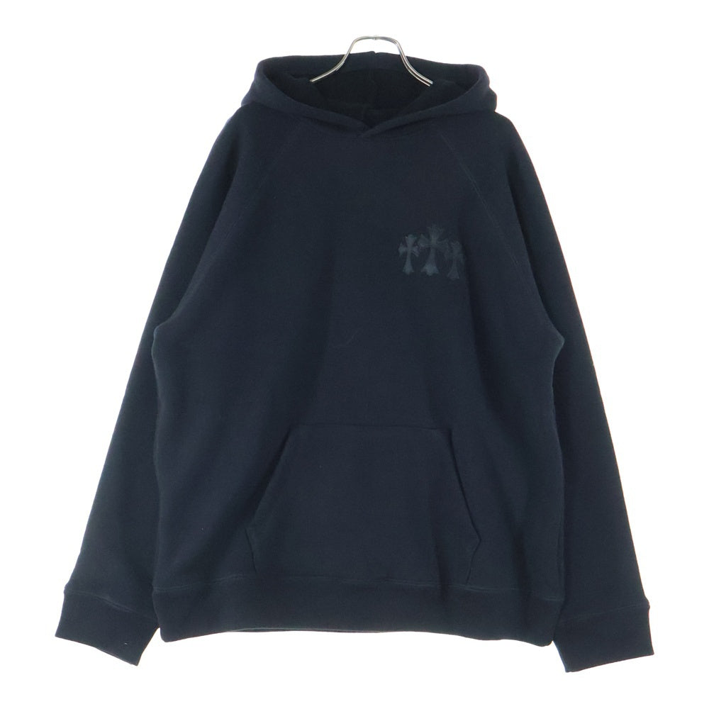 CHROME HEARTS(クロムハーツ) Y NOT トリプルクロス バックCH 刺繍ロゴ プルオーバーパーカー ブラック