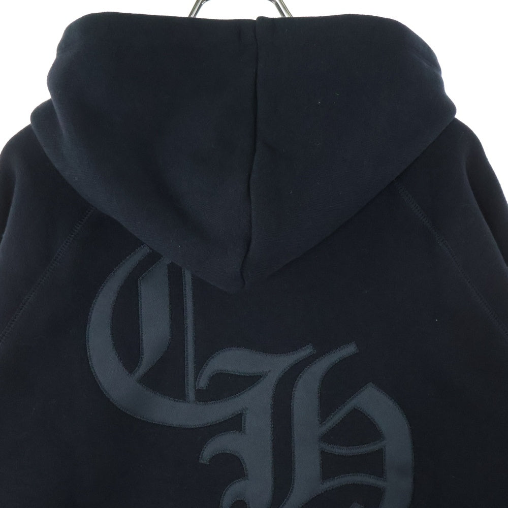 CHROME HEARTS(クロムハーツ) Y NOT トリプルクロス バックCH 刺繍ロゴ プルオーバーパーカー ブラック