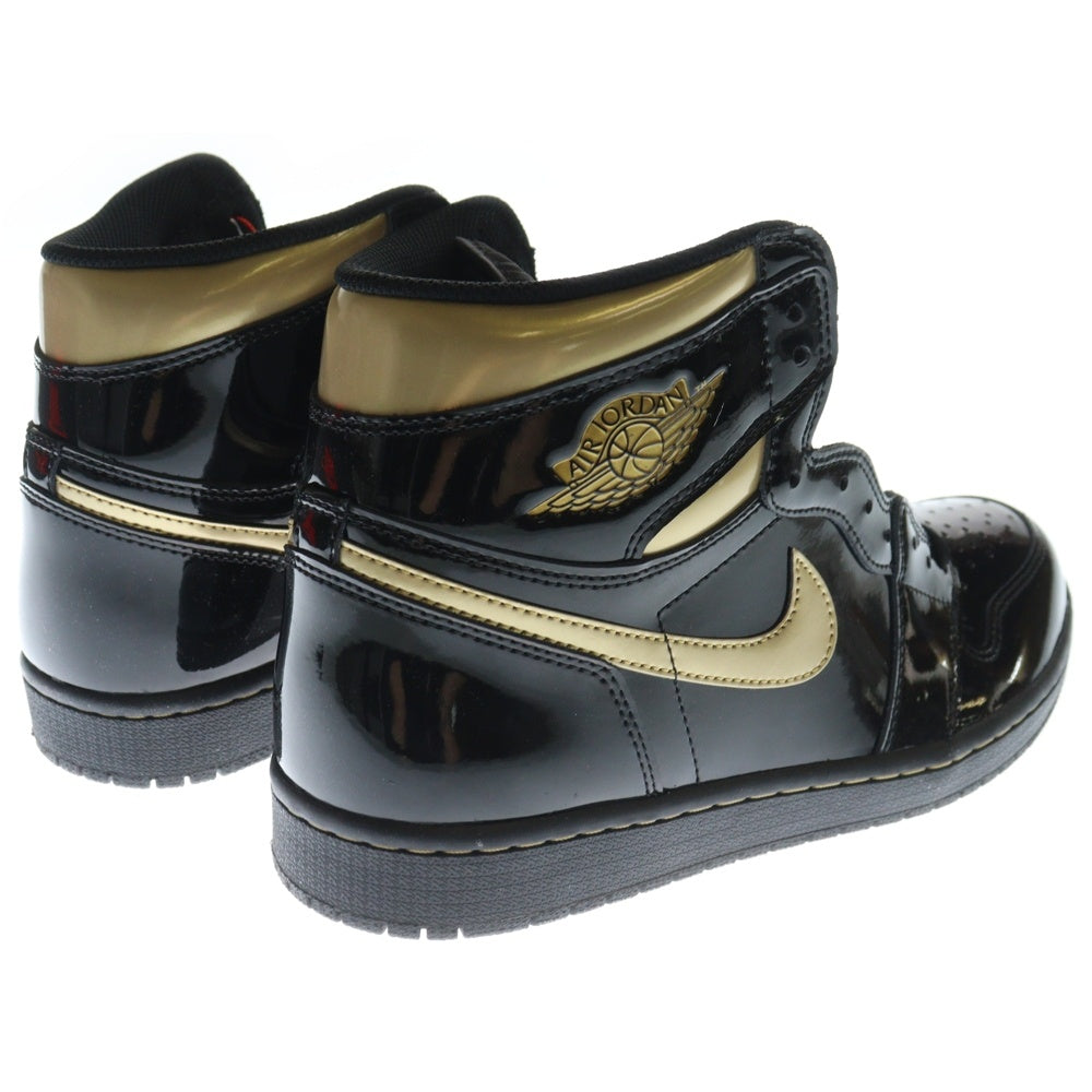 NIKE(ナイキ) AIR JORDAN 1 HIGH OG METALIC GOLD エアジョーダン1 メタリック ゴールド ハイカットスニーカー ブラック/ゴールド US10.5/28.5cm 555088-032