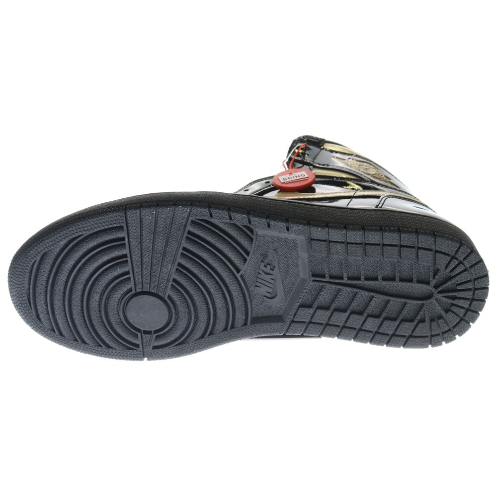 NIKE(ナイキ) AIR JORDAN 1 HIGH OG METALIC GOLD エアジョーダン1 メタリック ゴールド ハイカットスニーカー ブラック/ゴールド US10.5/28.5cm 555088-032