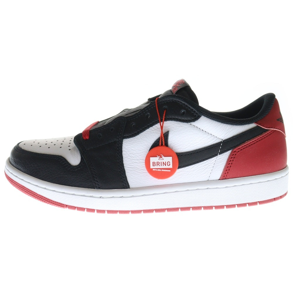NIKE(ナイキ) AIR JORDAN 1 RETRO LOW OG BLACK TOE エアジョーダン1 ブラックトゥ レースアップ ローカットスニーカー ホワイト/ブラック/レッド US10.5/28.5cm CZ0790-106