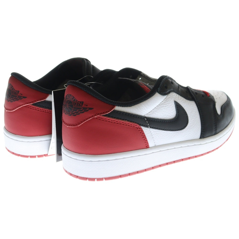 NIKE(ナイキ) AIR JORDAN 1 RETRO LOW OG BLACK TOE エアジョーダン1 ブラックトゥ レースアップ ローカットスニーカー ホワイト/ブラック/レッド US10.5/28.5cm CZ0790-106